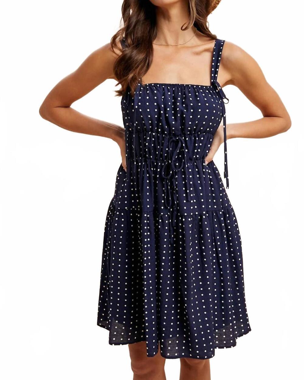 NEW ANNIEWEAR paulie mini dress in navy